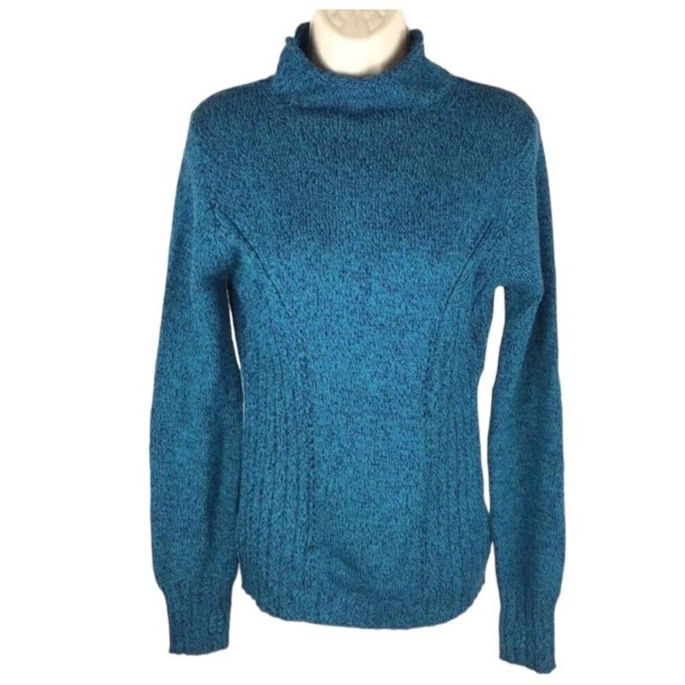 Exofficio Swearter Women's Size Large Funnel Turtleneck Wool Warm Outdoor Hiking